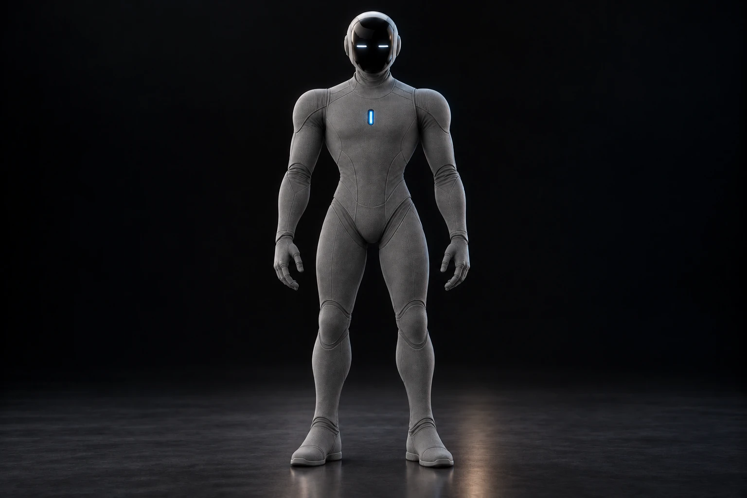 Skinned Max in graphite: Front