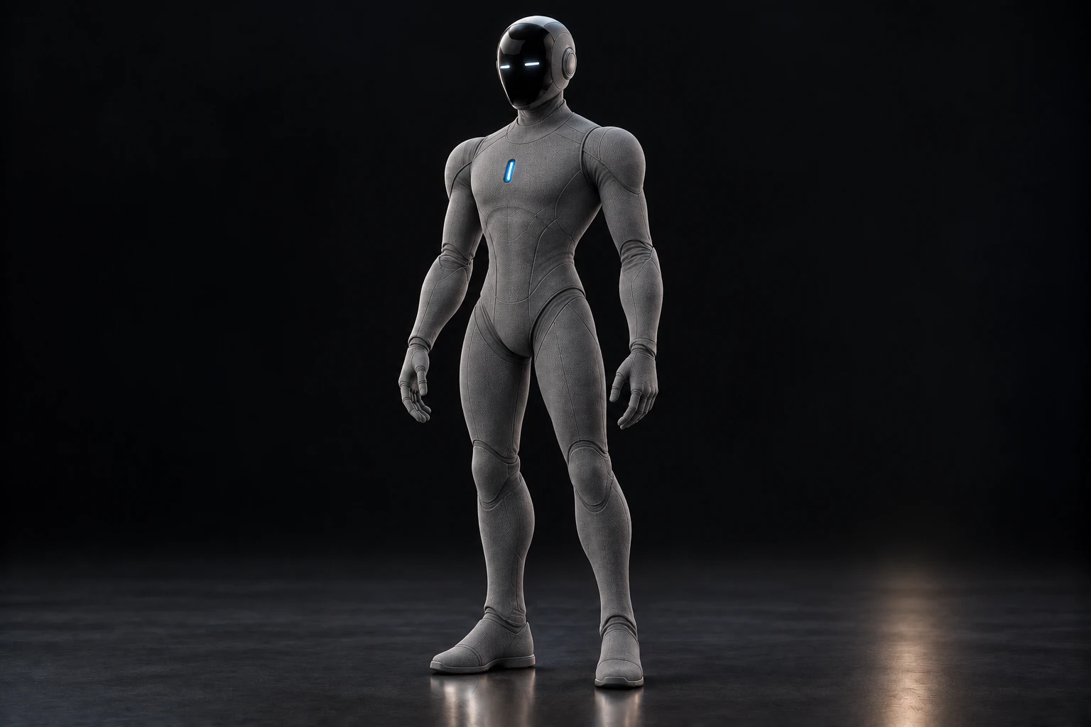 Skinned Max in graphite: Three-quarter