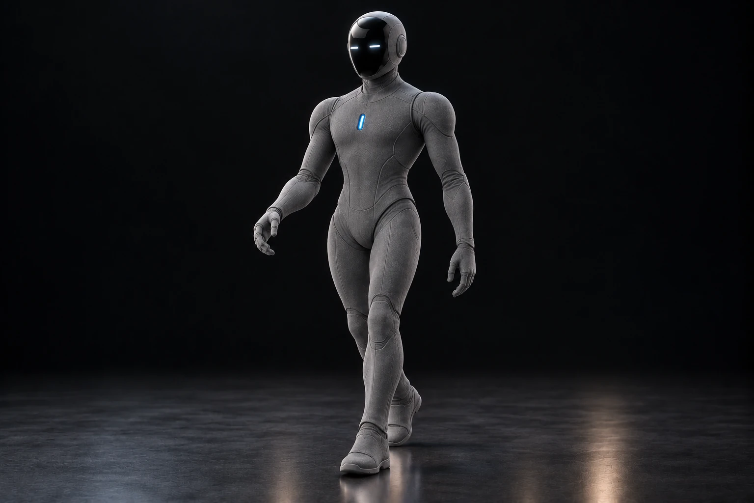Skinned Max in graphite: Walking